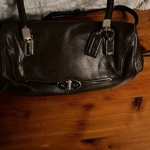 Brown Leather Coach Handbag